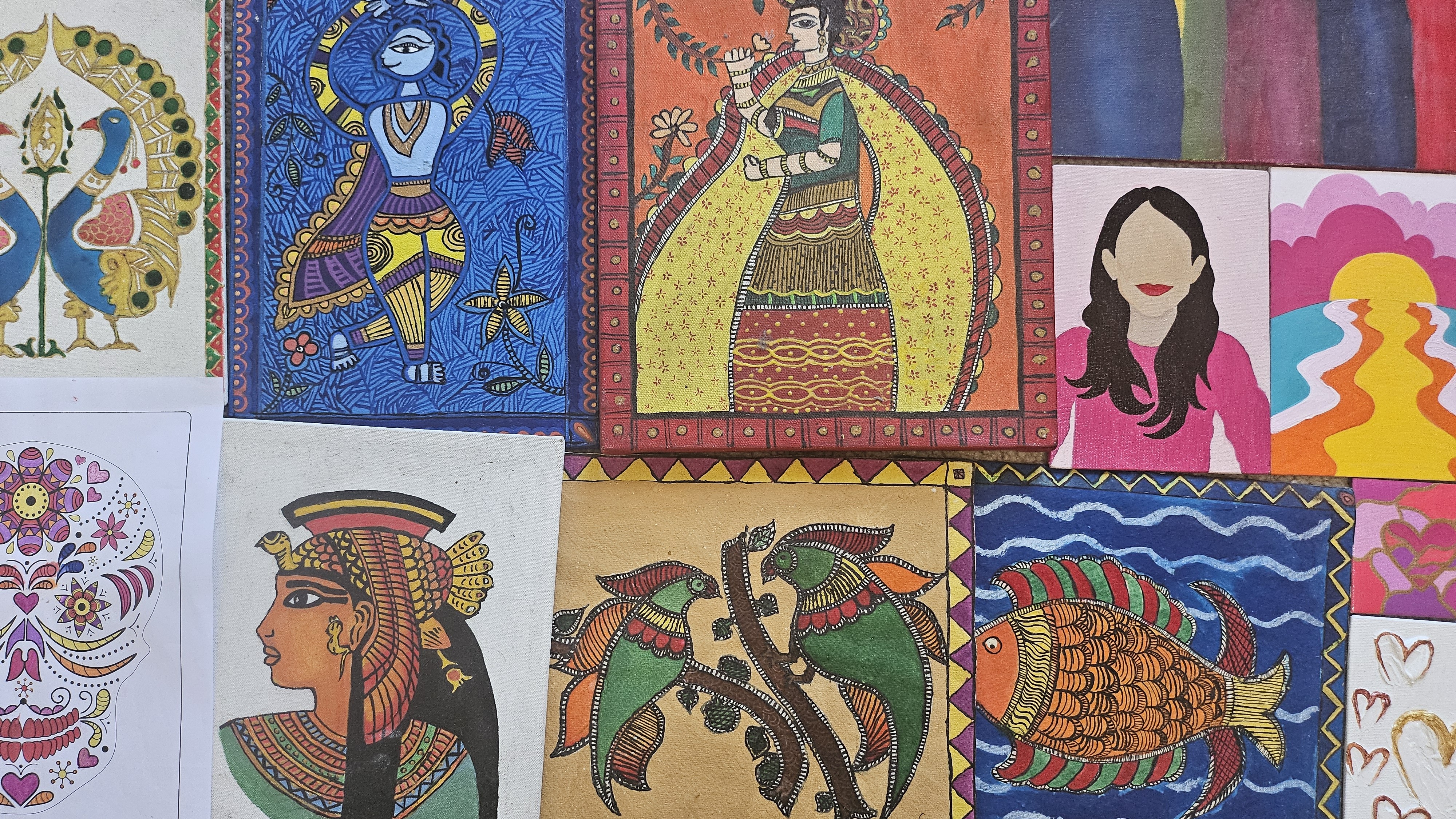 Painting collage — Indian folk styles