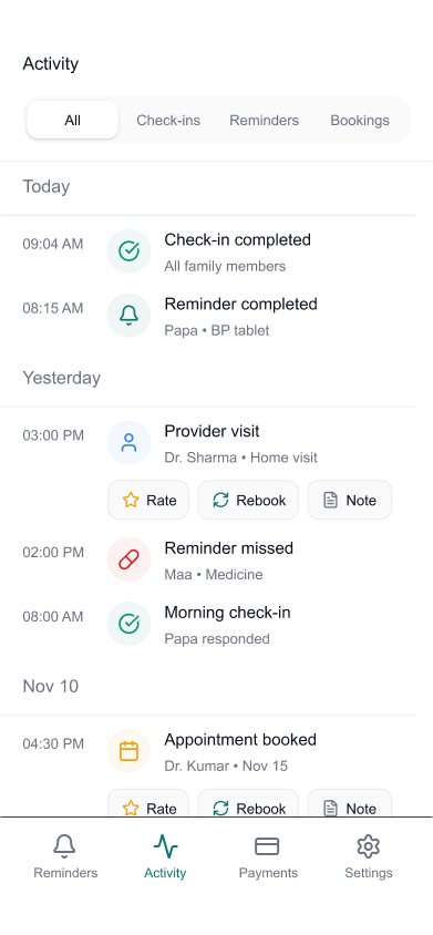 Create or edit reminders remotely